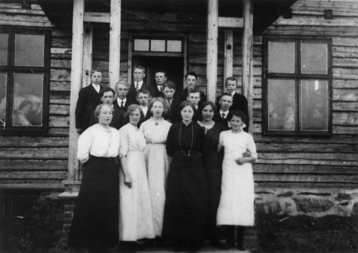 Klassebilde. Nord-Odal skole, 1914.