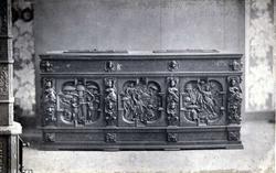 Kiste av eik fra Kjørbo, Bærum,  Akershus.