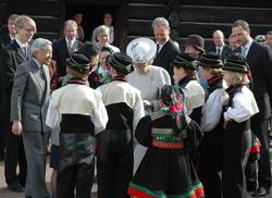 Det japanske keiserparet besøker Norsk Folkemuseum 10. mai 2