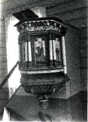 Prekestol malt i 1784 av Halvor Eriksen Horne, Lønset kirke,