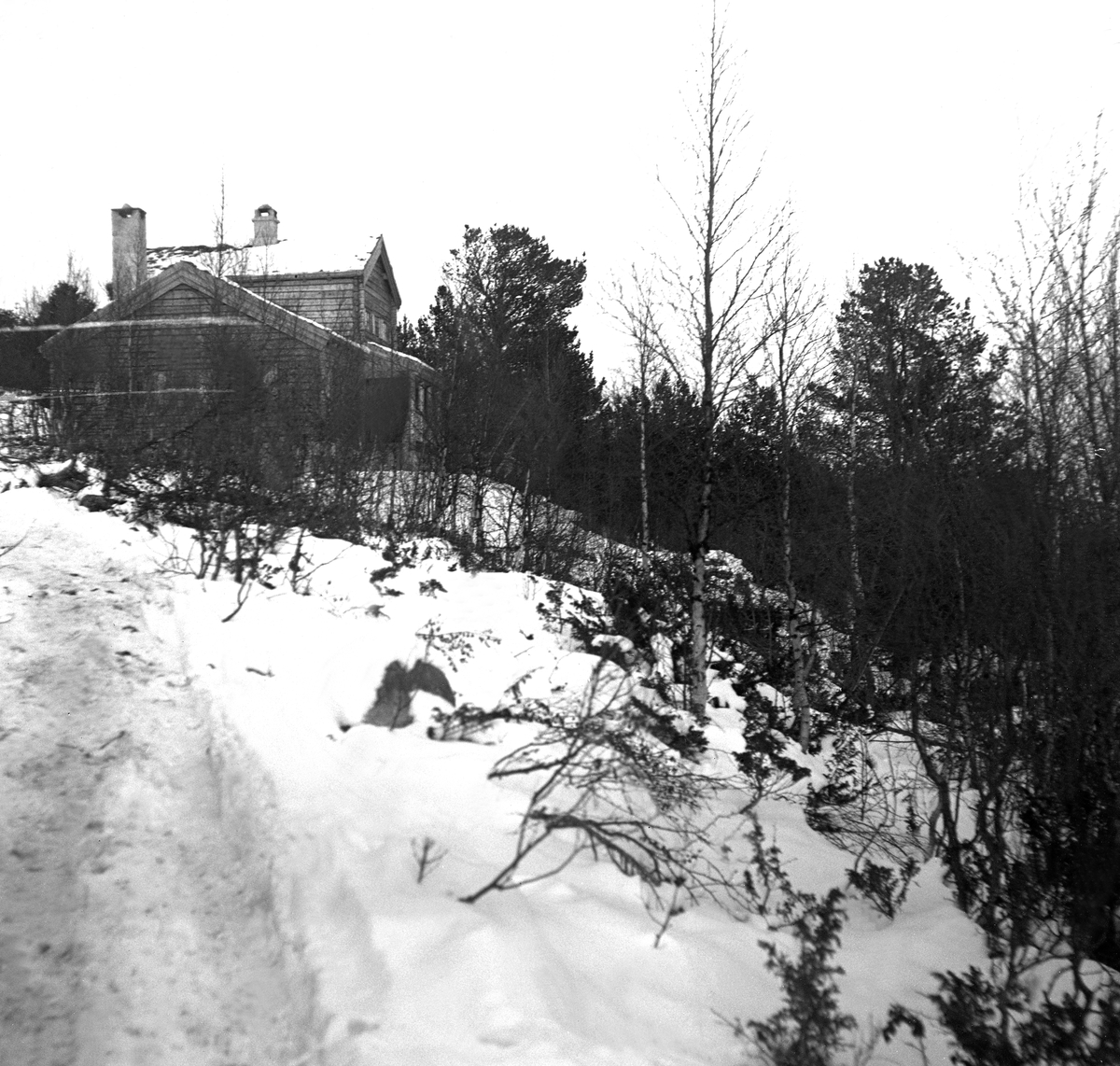 Fagerstua. Fotografert julen 1920.