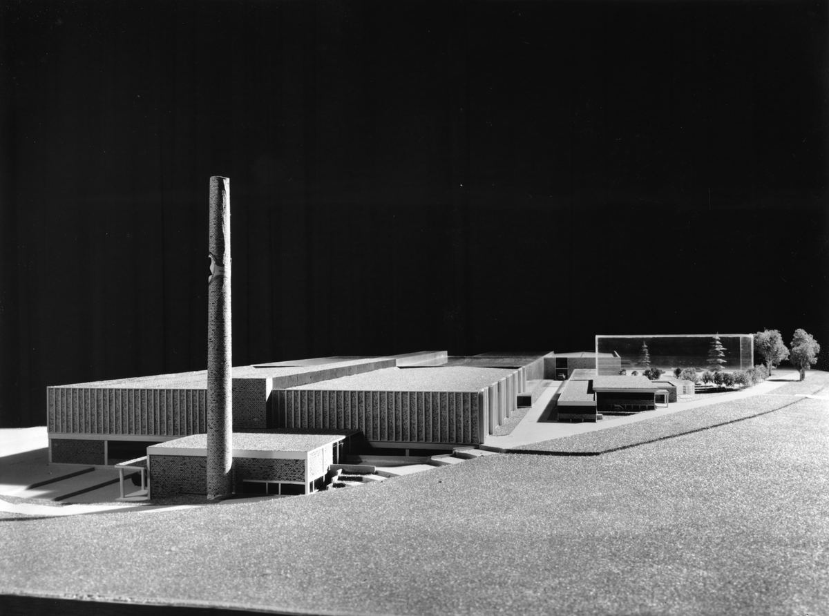 Modell av J. L. Tiedemanns Tobaksfabriks anlegg på Hovin.