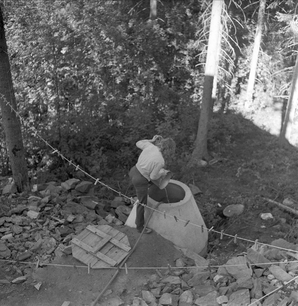 Husbygging på Lørenskog, 19.09.1956