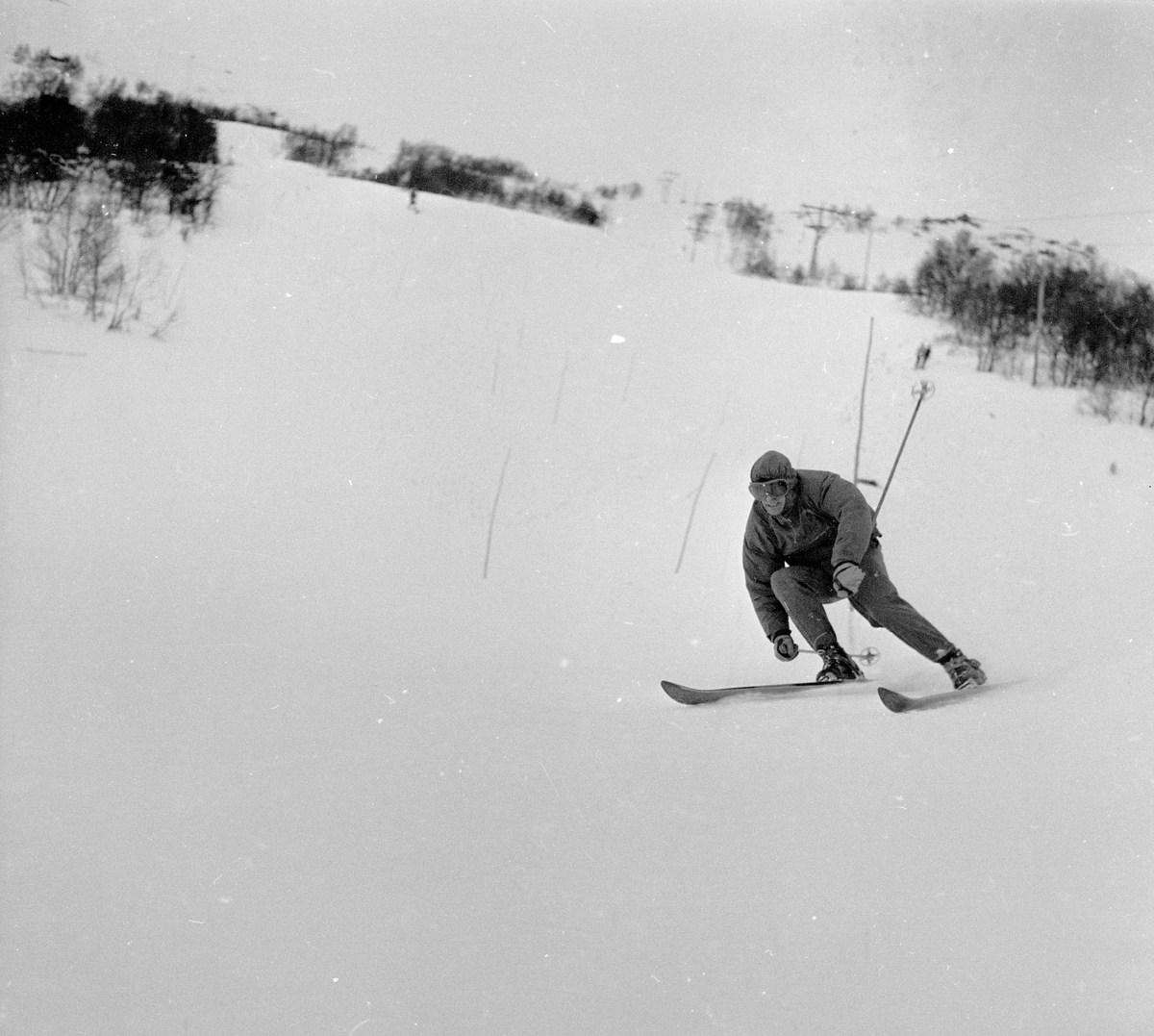 Oppdal, desember 1955, fra opptrening til Vinter-Olympiaden 1956.