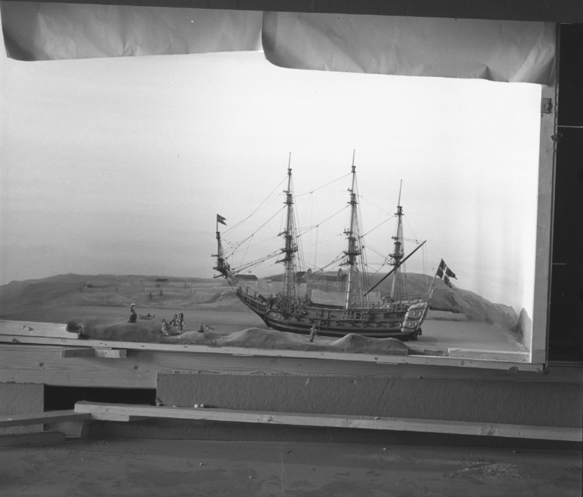 Modellskute i utstillingen - Norsk Sjøfartsmuseums i Generalitetsgården på Norsk Folkemuseum.