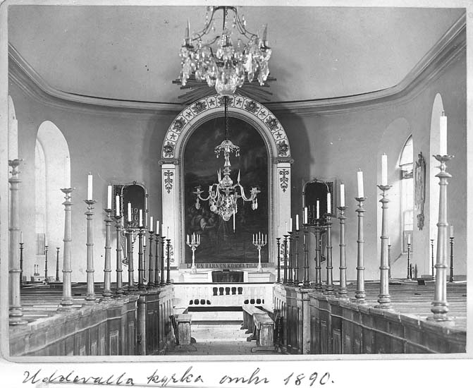 Text på kortet: "Uddevalla kyrka omkr. 1890".