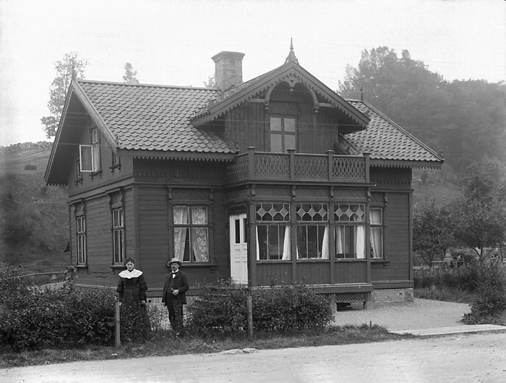 Ett nyuppfört hus i Munkedalsområdet vid 1900-talets början.