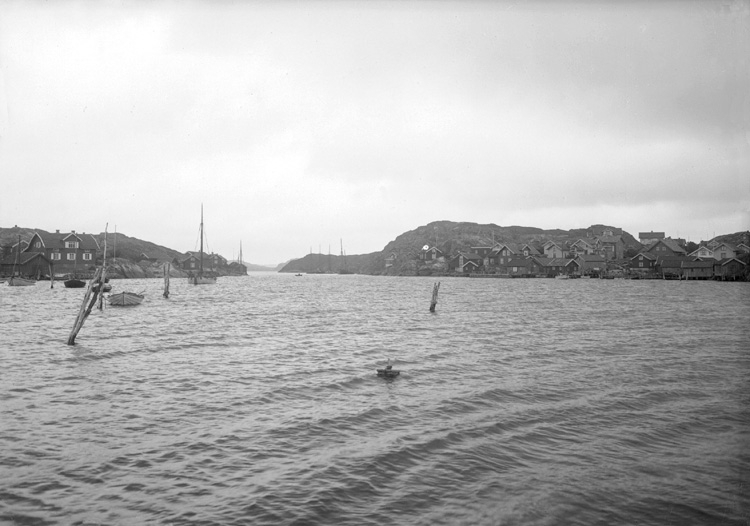Juli 1924. Utsikt från Herrön mot norr, över Kyrkesund.