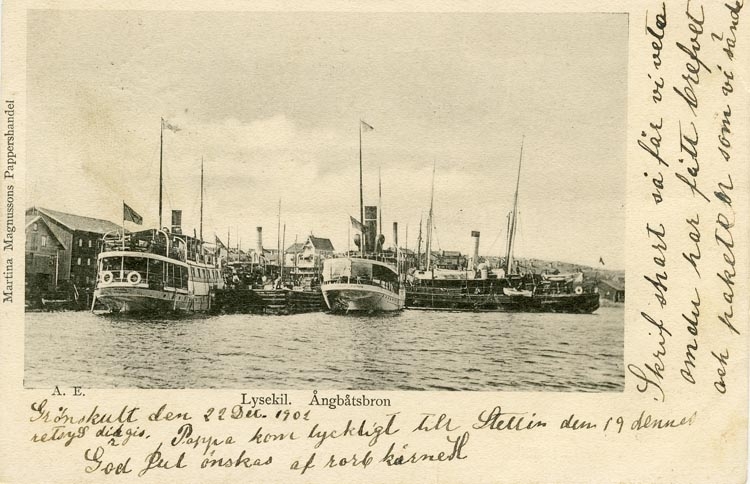 Ångbåtsbron i Lysekil 1902.