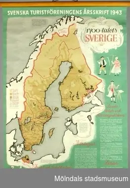 Geografisk karta över 1700-talets Sverige.