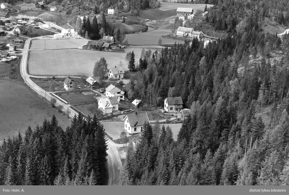 Susebakke i Eidsberg, flyfoto fra 27. mai 1957.