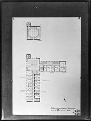 Avfotografert plantegning. 
Rådhuskonkurranse i Sarpsborg, 