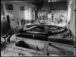 Hafslund A/S i Skjeberg, 1936. Interiør. Fra bygging av kraf