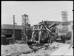 Hafslund A/S i Skjeberg, 1936. Eksteriør fra kraftstasjon. G