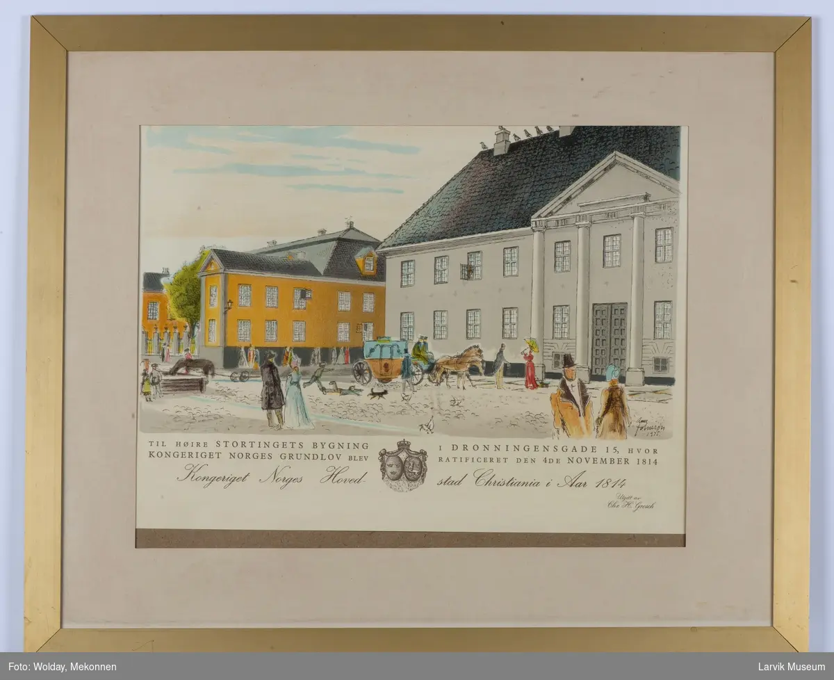 Fra Christiania i 1814. Stortinget. Dronningensgt. 15.