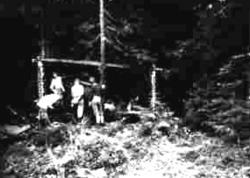 "Skauguttleirene" 2. verdenskrig. Gruppe 8. a. En av hyttene