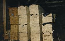 Trelastbeholdningen ved Spillumbruket 22.-23. november 1986.