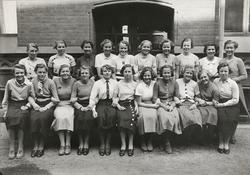 Åttendeklasse ved Vestheim pikeskole.