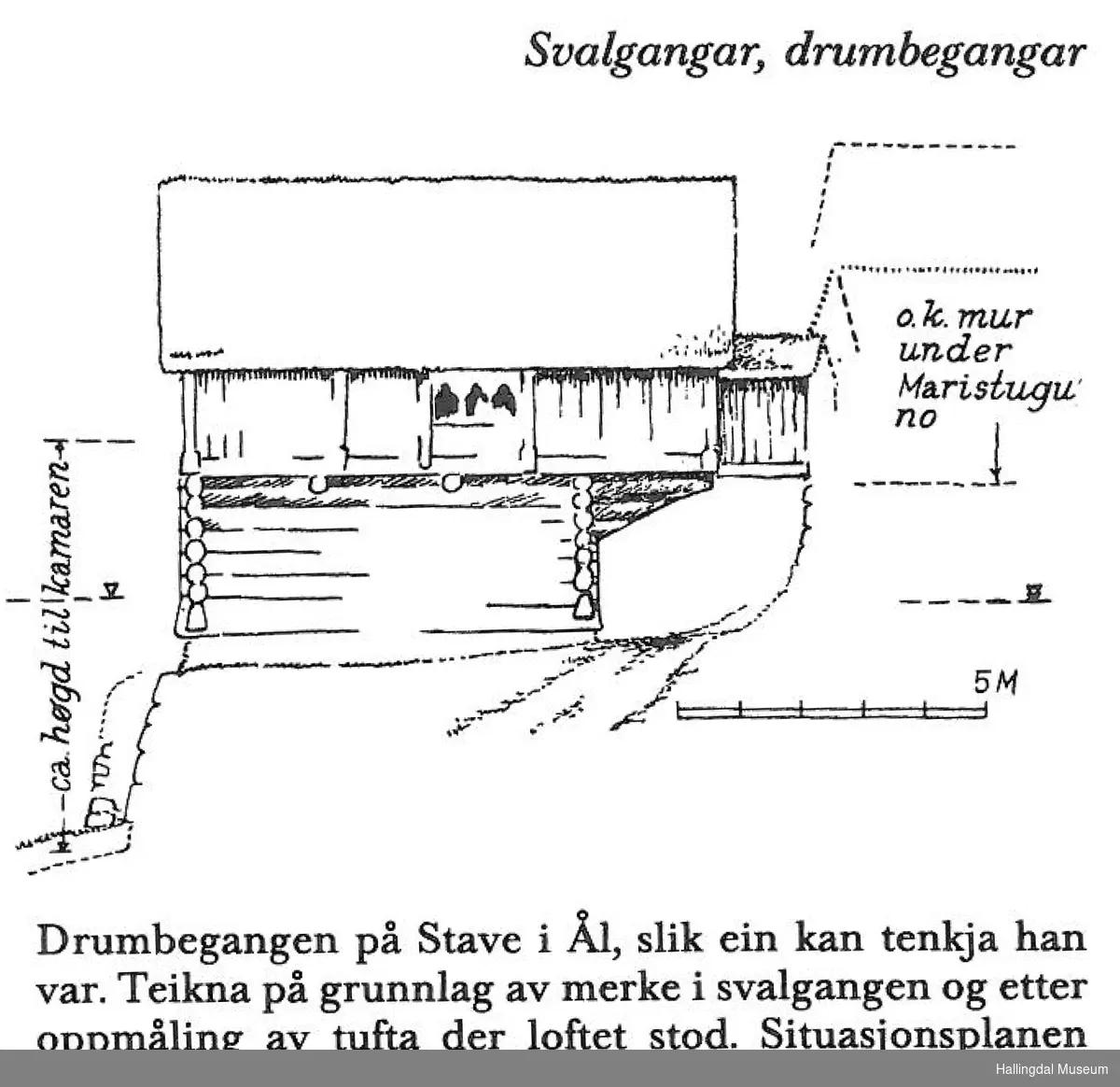 Staveloftet er fra Stave i Ål.  Bygd ca. 1340.  Loftet er i to etasjer og står på gråsteinsmur.  Det er oppført i grovt tømmer.