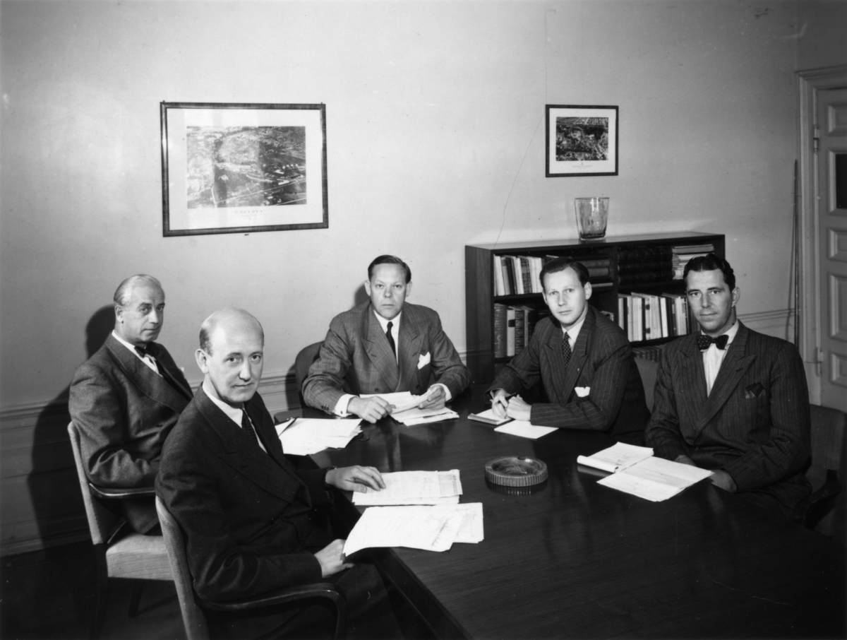 Disponent Hulthén konferens med herrar Einar Harald, Sundin, Henriksson, Jeansson.