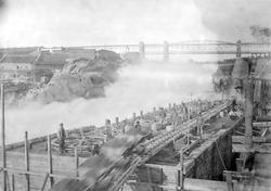 Fra utbygging av Hafslund kraftstasjon, Skjeberg, 1899.