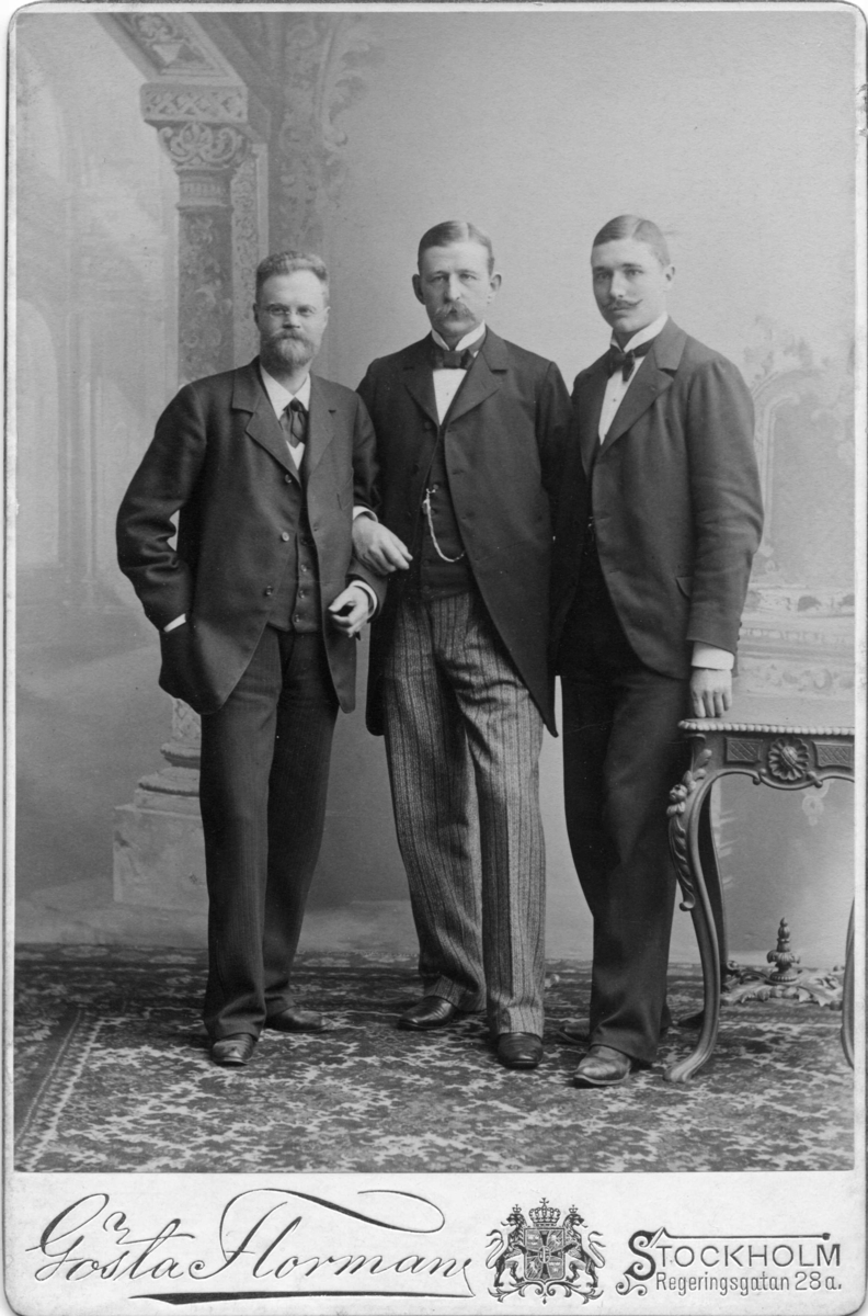 Expeditionskåren 1896: Ekholm, Andrée, Strindberg.