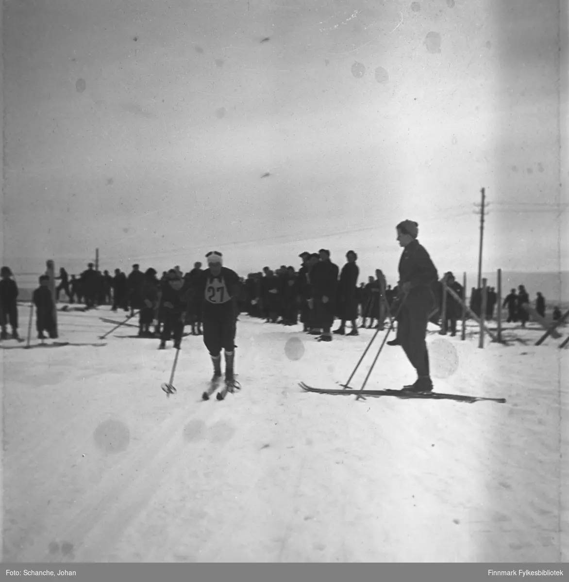 Fra kretsrennet på ski, 1946 i Vadsø. Olav Odden i 30 km.lang- renn.