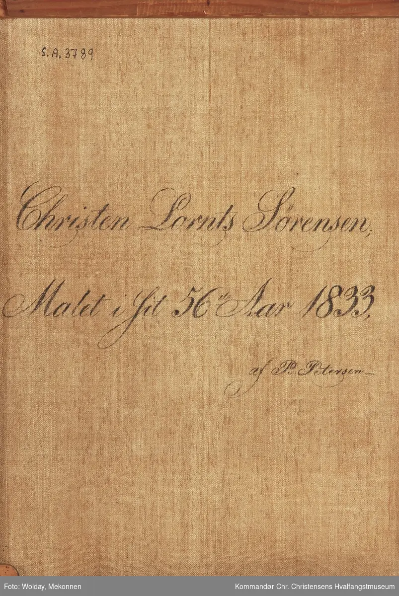 Christian Lorents Sørensen, malt i sitt 56de år, 1833.
