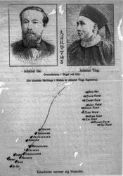 Admiral Ito og Admiral Ting, samt tegning av bevegelse til d