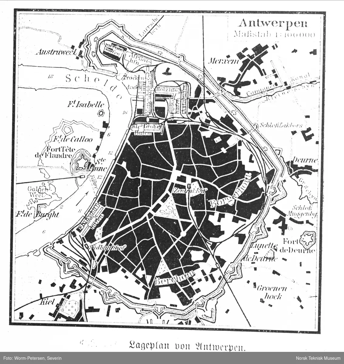 Kart over Antwerpen, Belgia