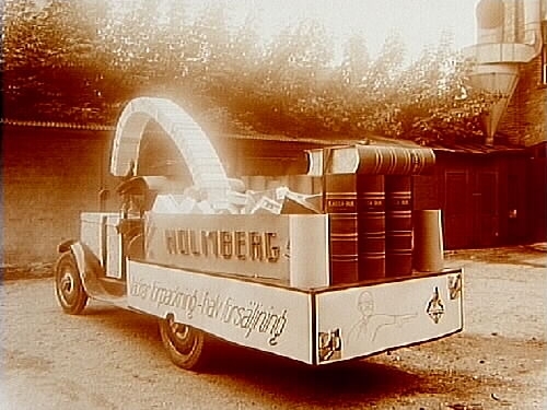 AB Holmbergs Bokbinderi & Kartongfabrik encuadernador cartulinas 1934 Camión Essex publicitario