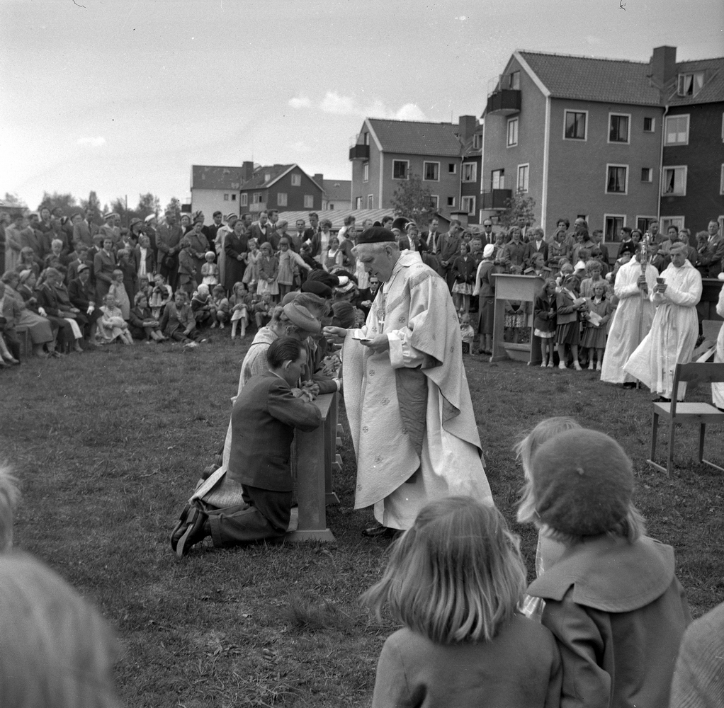 Gudstjänst i Stjärnhusen.
Maj 1956