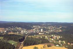 Skråfoto av Mysen i Eidsberg 22. september 1966.