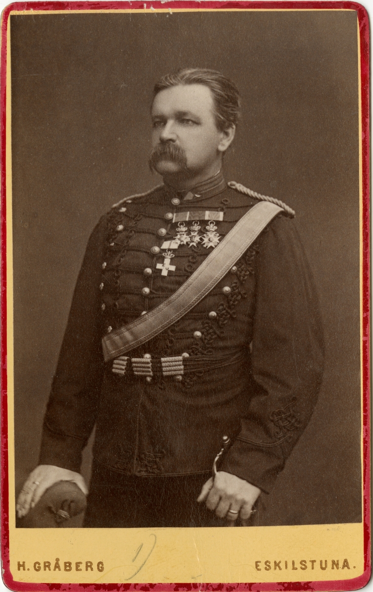 Porträtt av Gustaf Blix, kapten vid Göta artilleriregemente A 2.