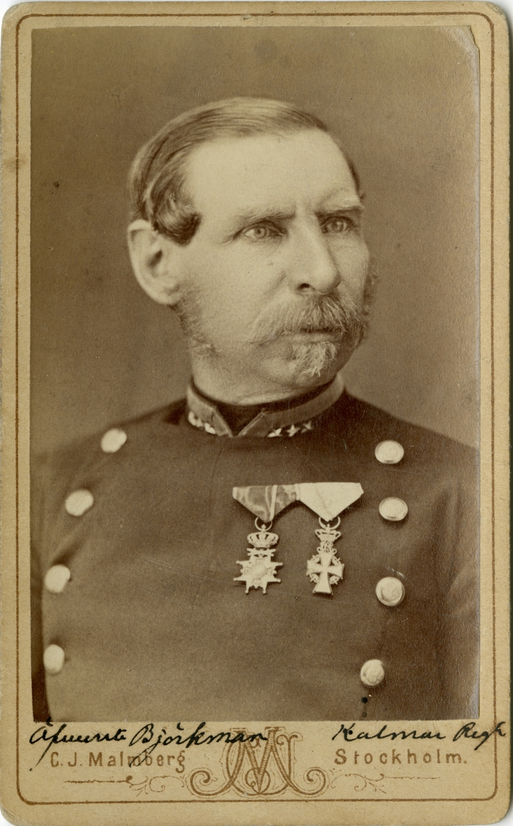 Porträtt av Pehr Björkman, överste vid Kalmar regemente I 20.