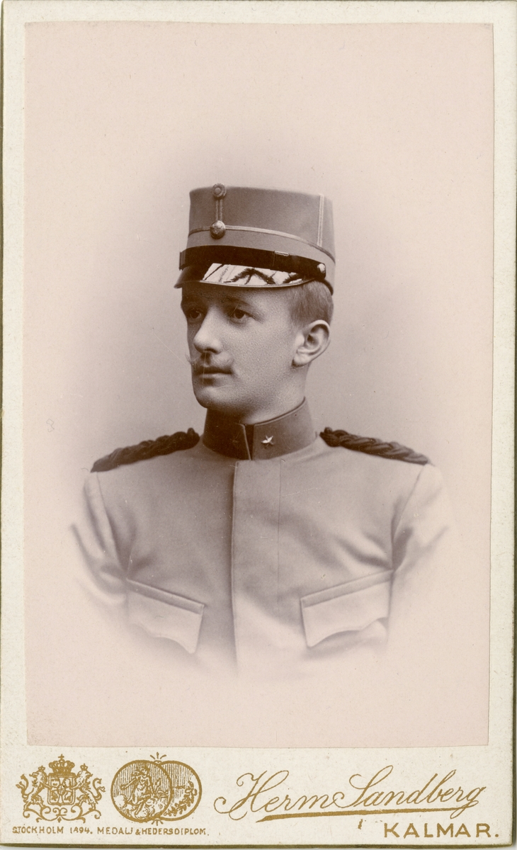 Porträtt av Johan Sven Ericsson, underlöjtnant vid Fortifikationen.