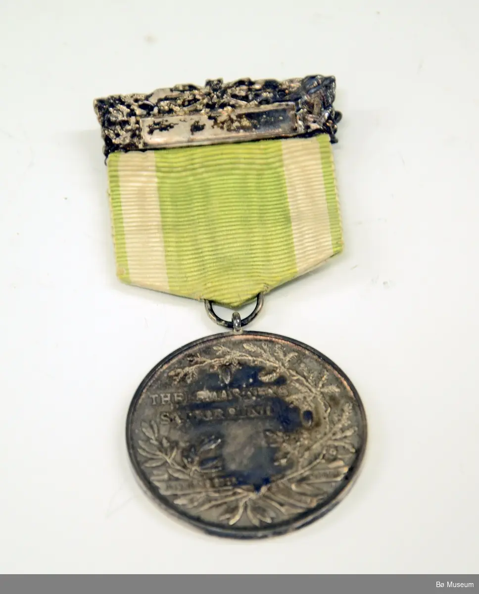 Medalje (ant. deltakermedalje) med innskrift:
"THELEMARKENS SKIFORBUND" og "I SKIENS SPOR SUNDHED GROR" (på framsiden)
Bånd i hvitt og lysegrønt - falmet.
