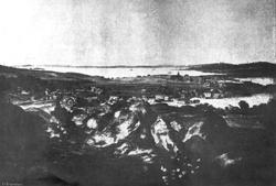 Det tidligste bilde av byen Moss, år 1700.
Jacob Coning (16