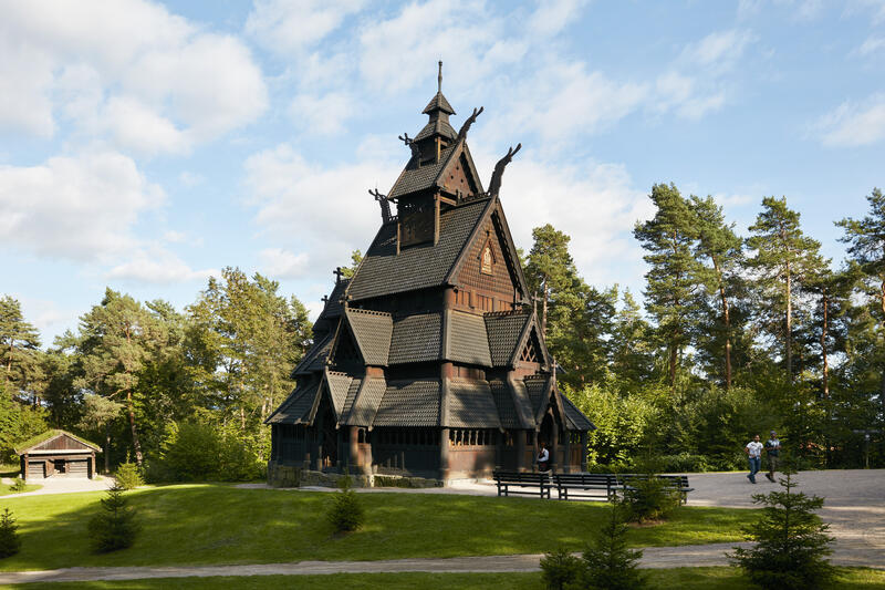 Stavkirke fra Gol på Norsk Folkemuseum (Foto/Photo)