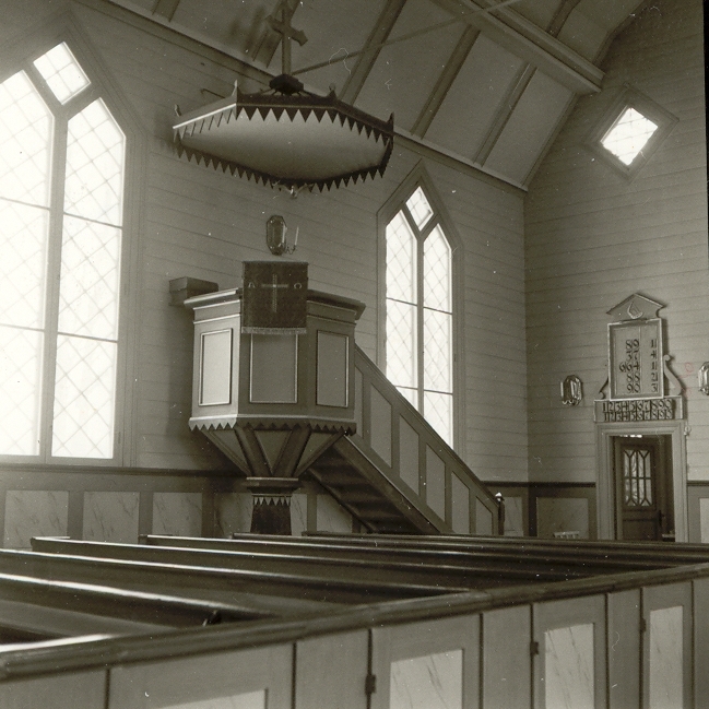 Predikstolen i Oskars kyrka.