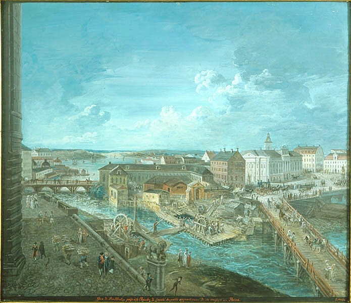 Stockholmsvy. Utsikt från kungliga slottet