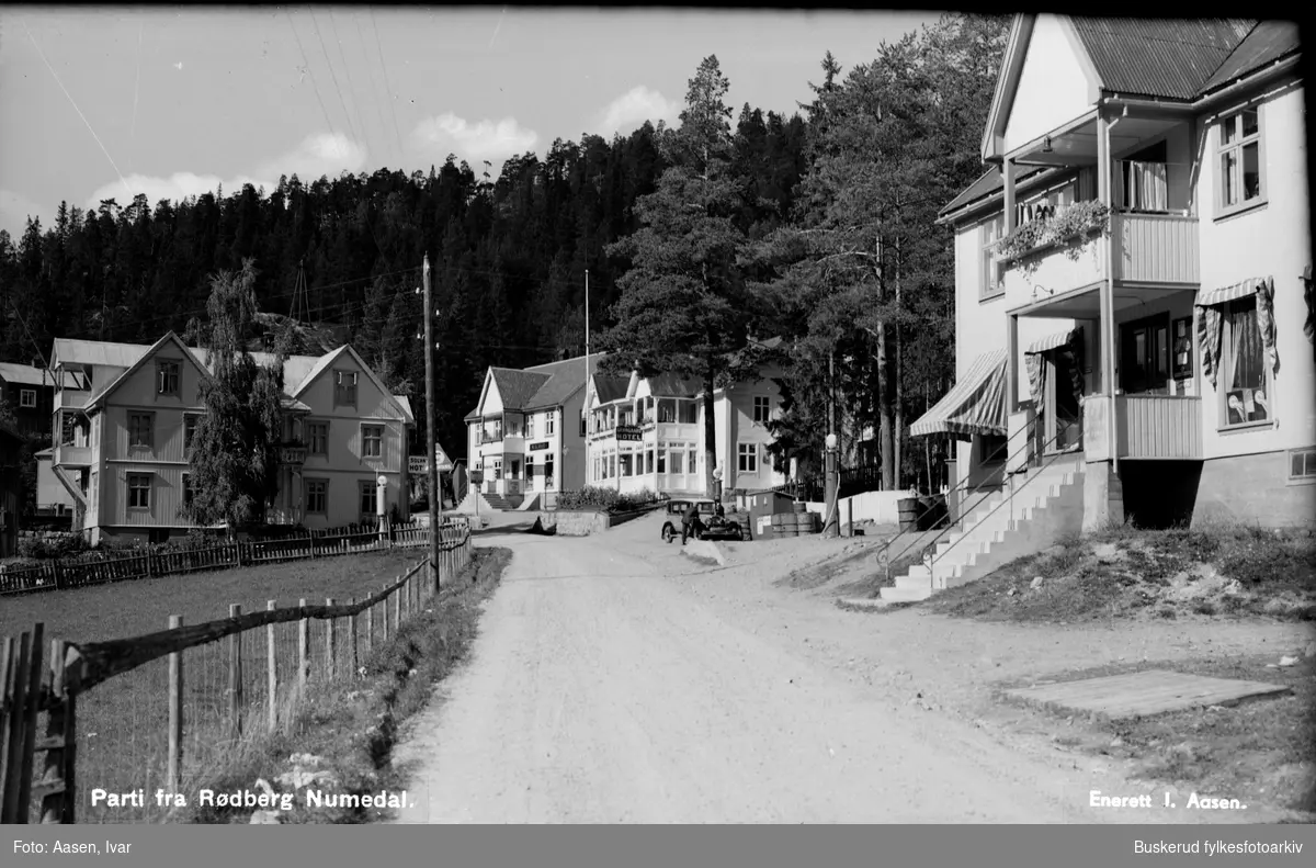 Rødberg sentrum
Parti fra Rødberg, Numedal 1924