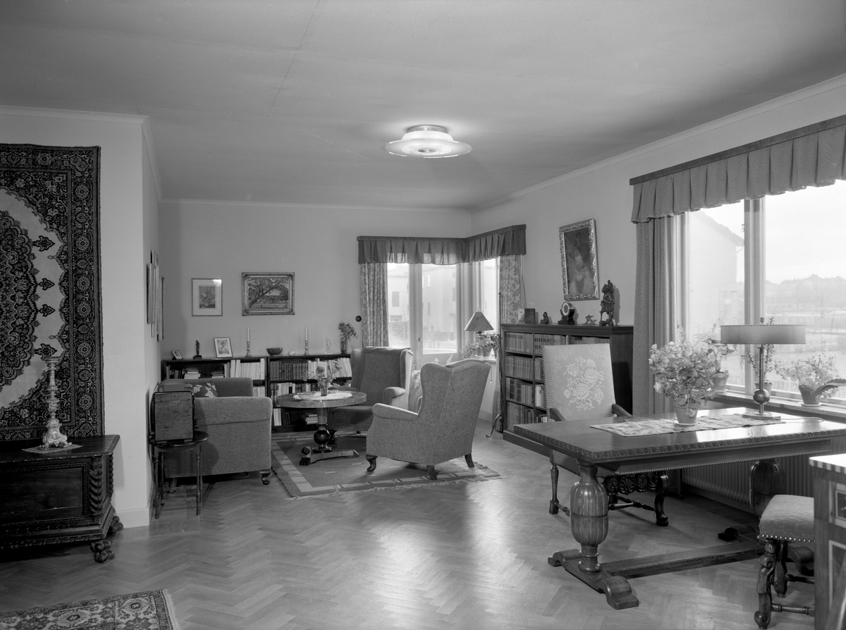 Hemma hos köpman Folke Göthlin på Sundsta år 1940.