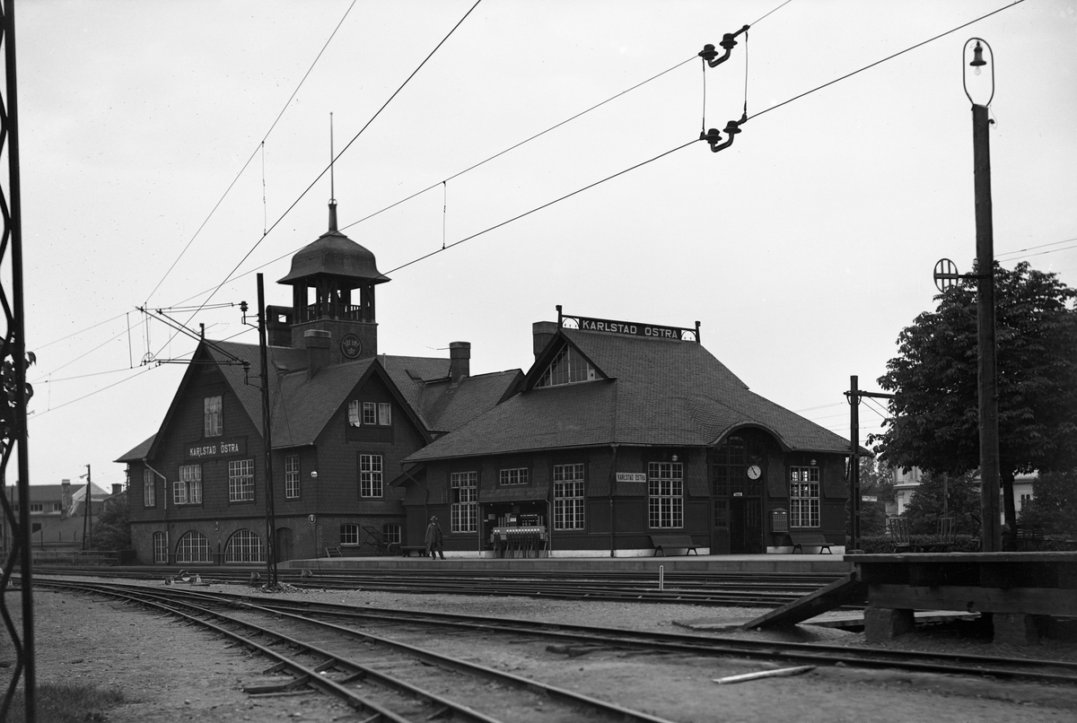 Östra station på en bild tagen i slutet av 1930-talet.