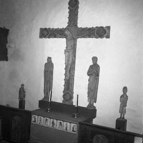 Sjösås gamla kyrka. Kalvariegrupp, 1953.