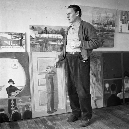 Sven Ljungberg i sin ateljé.