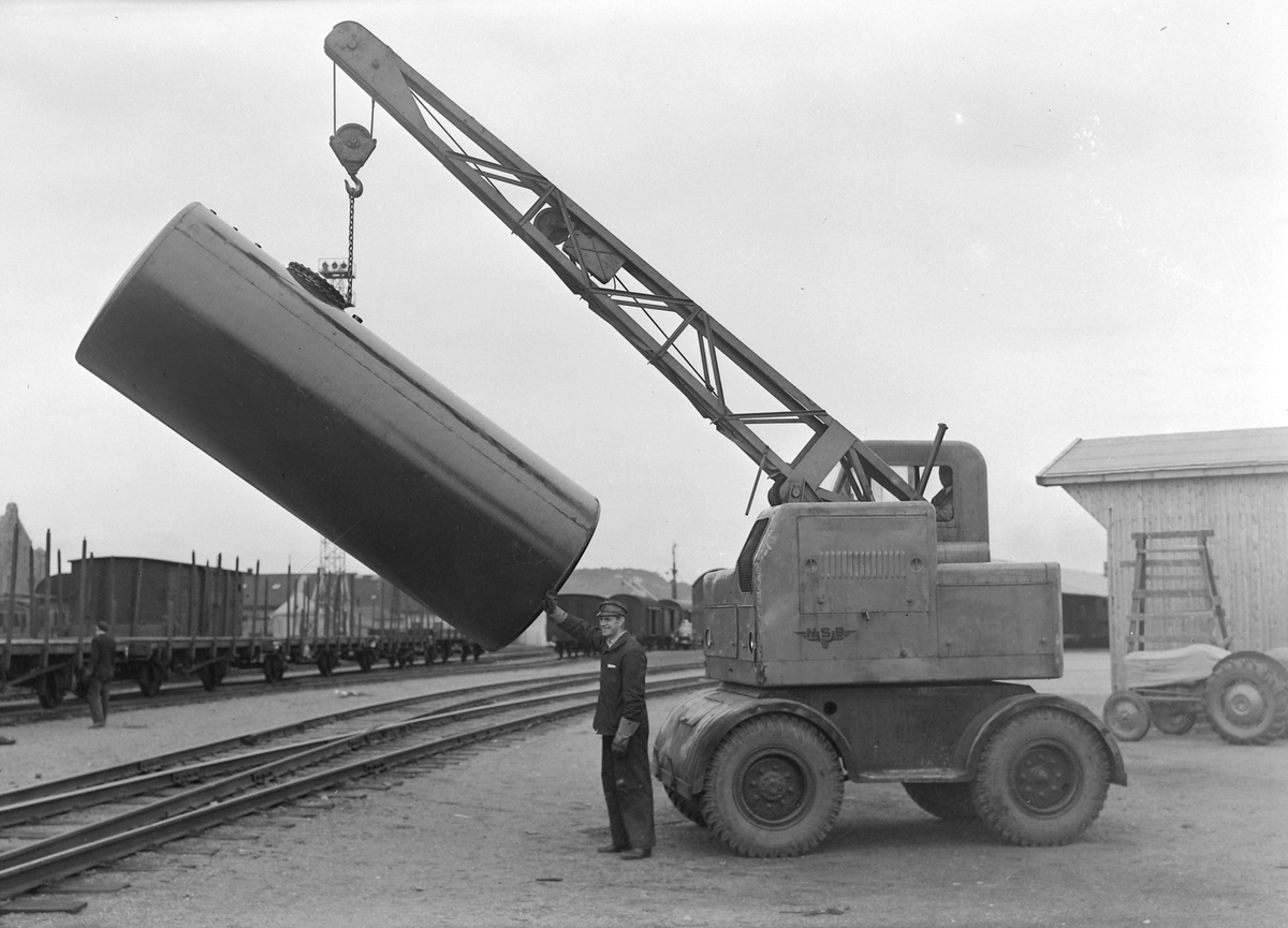 Fra Jernbanens godsekspedisjon i Trondheim