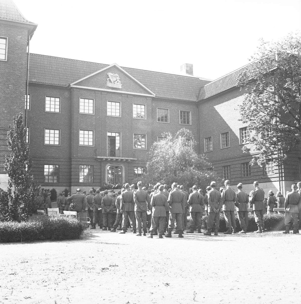 Juni 1944. Stabens korum. Muséets gårdsplan


