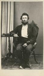 Fangeportrett. Hans Amundsen (Kjosen), Larvik, arrestert i 1