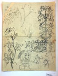 Astrup sine hender med månadane [Tegning]